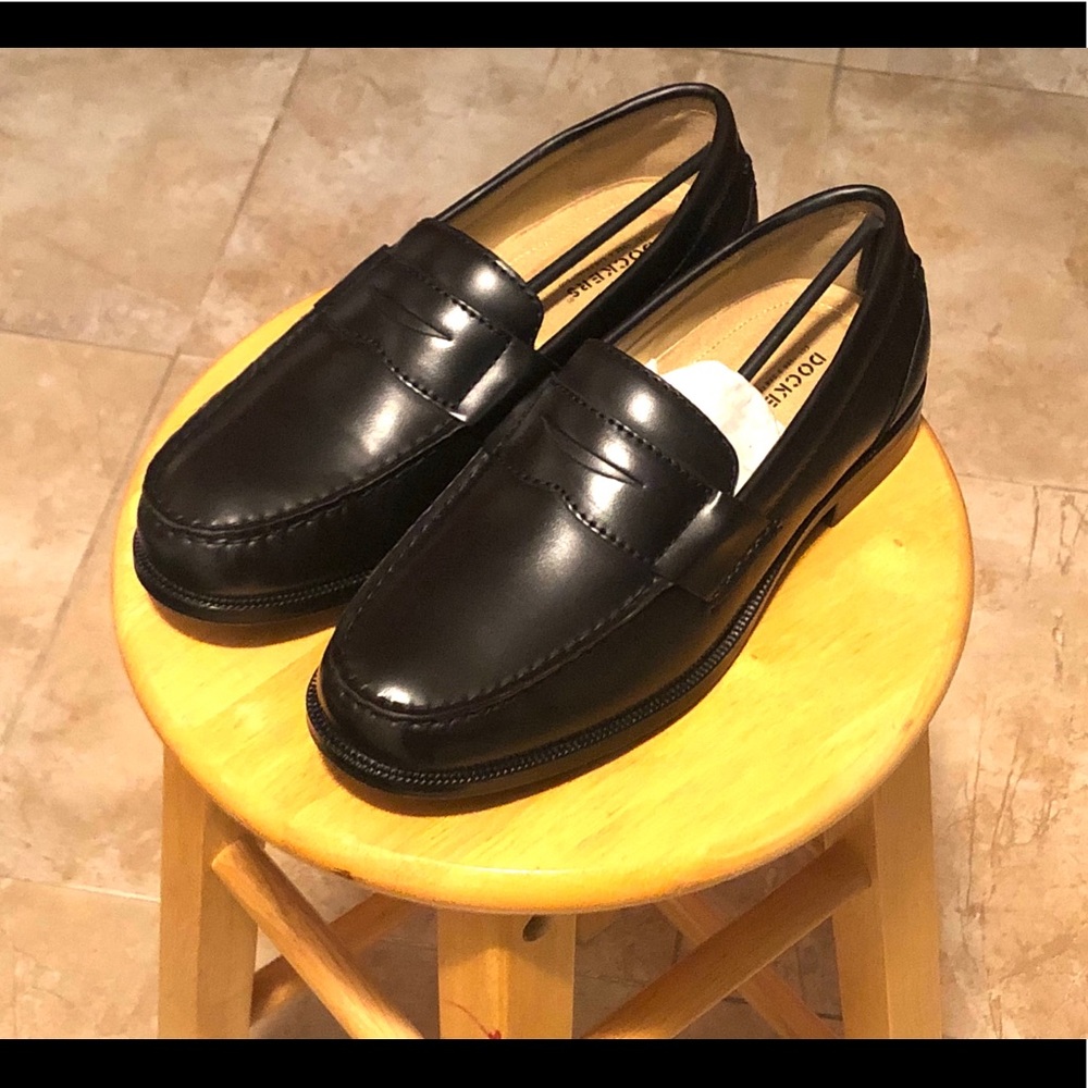 [NEW] DOCKER’S MEN Faux Leather Black Dress Loafer